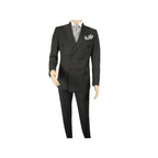 Men Suit BERLUSCONI Turkey 100% Italian Wool 180's Double Breasted #Ber23 Gray - J.Valintin Men's Wear Legend - 98629