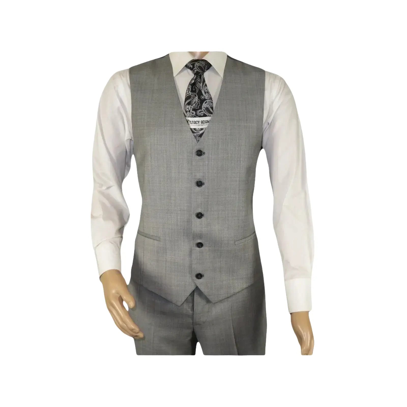 Men Suit BERLUSCONI Turkey 100% Italian Wool Super 180's 3pc Vested #Ber10 Gray - J.Valintin Men's Wear Legend - 98538