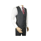 Men Suit BERLUSCONI Turkey 100% Italian Wool Super 180's 3pc Vested #Ber12 Gray - J.Valintin Men's Wear Legend - 98552