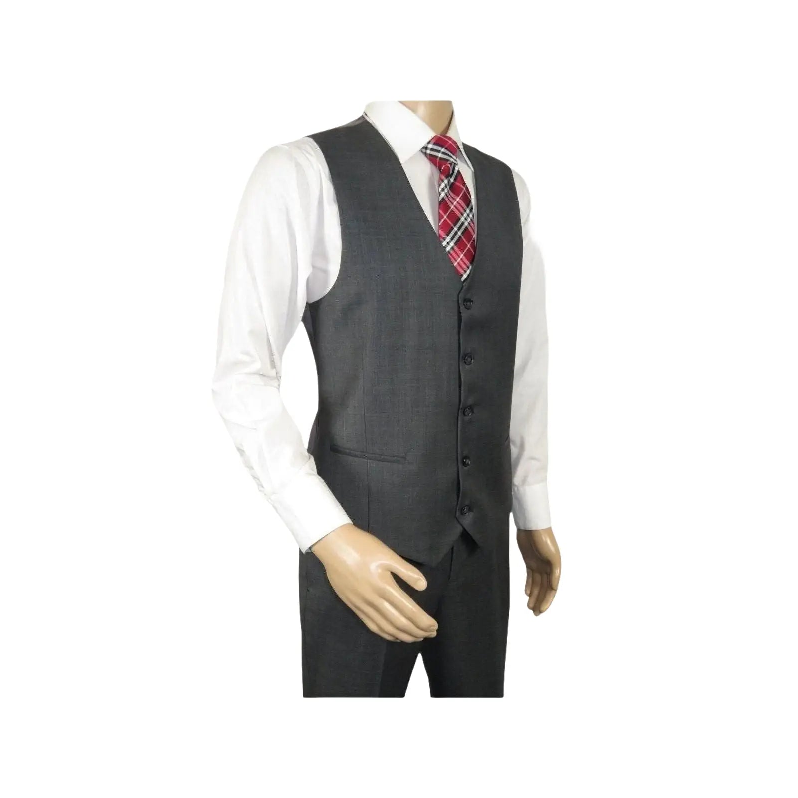 Men Suit BERLUSCONI Turkey 100% Italian Wool Super 180's 3pc Vested #Ber12 Gray - J.Valintin Men's Wear Legend - 98552