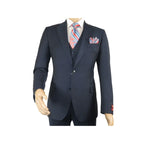 Men Suit BERLUSCONI Turkey 100% Italian Wool Super 180's 3pc Vested #Ber14 Navy - J.Valintin Men's Wear Legend - 98566