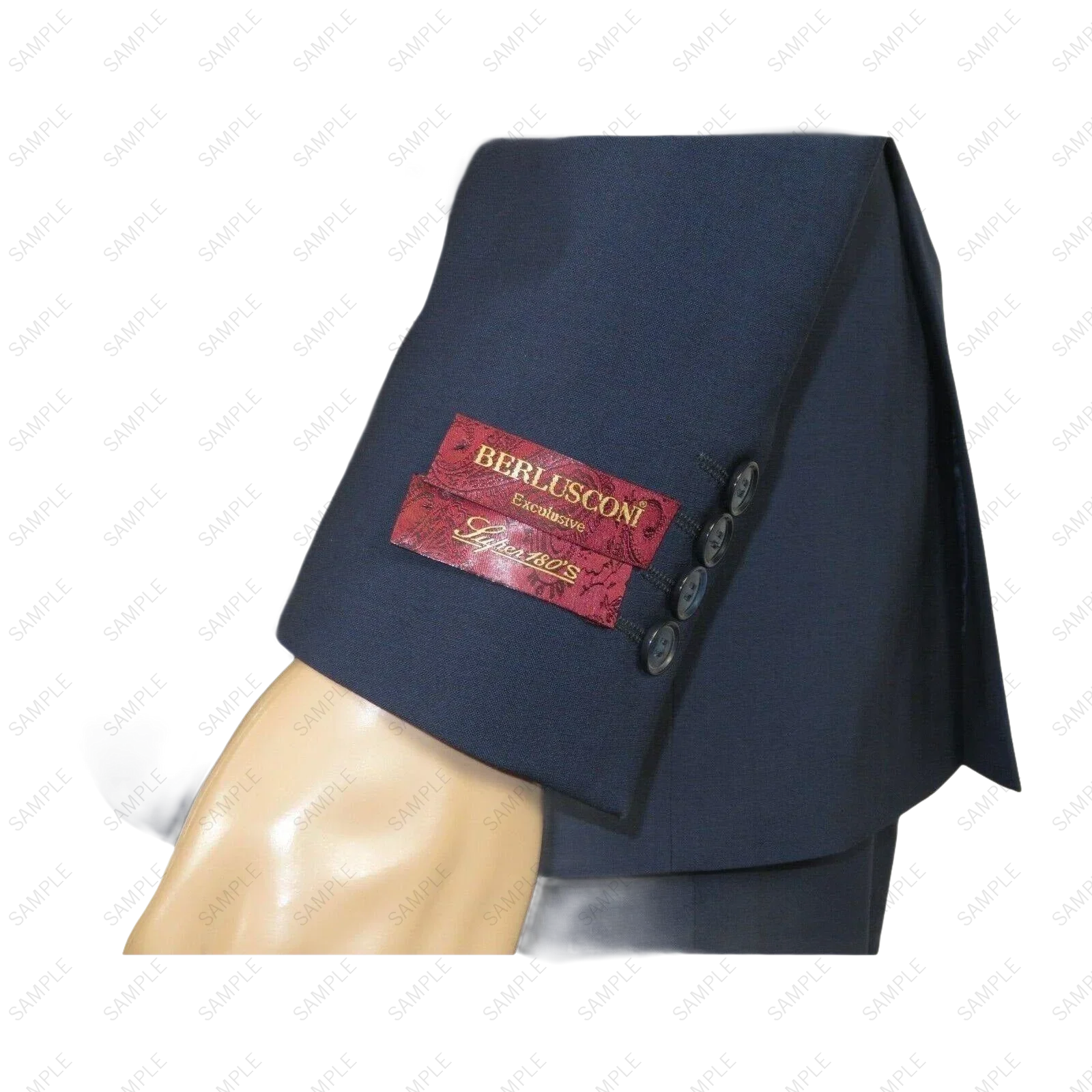 Men Suit BERLUSCONI Turkey 100% Italian Wool Super 180's 3pc Vested #Ber20 Navy - J.Valintin Men's Wear Legend - 98608