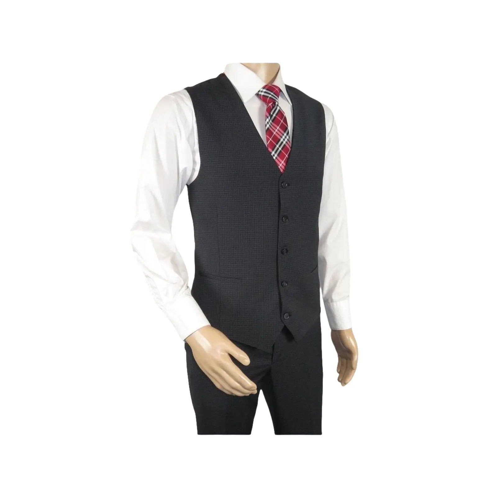 Men Suit BERLUSCONI Turkey 100% Italian Wool Super 180's 3pc Vested #Ber21 Black - J.Valintin Men's Wear Legend - 98615