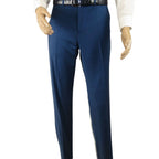 Men Suit BERLUSCONI Turkey 100% Italian Wool Super 180's 3pc Vested #Ber40 Blue - J.Valintin Men's Wear Legend - 99838