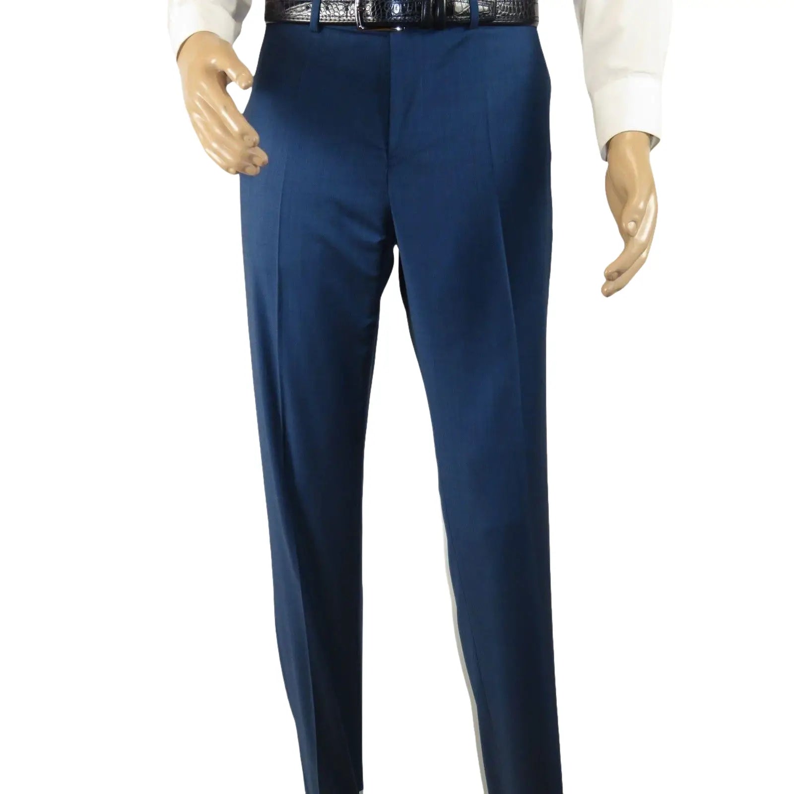 Men Suit BERLUSCONI Turkey 100% Italian Wool Super 180's 3pc Vested #Ber40 Blue - J.Valintin Men's Wear Legend - 99838