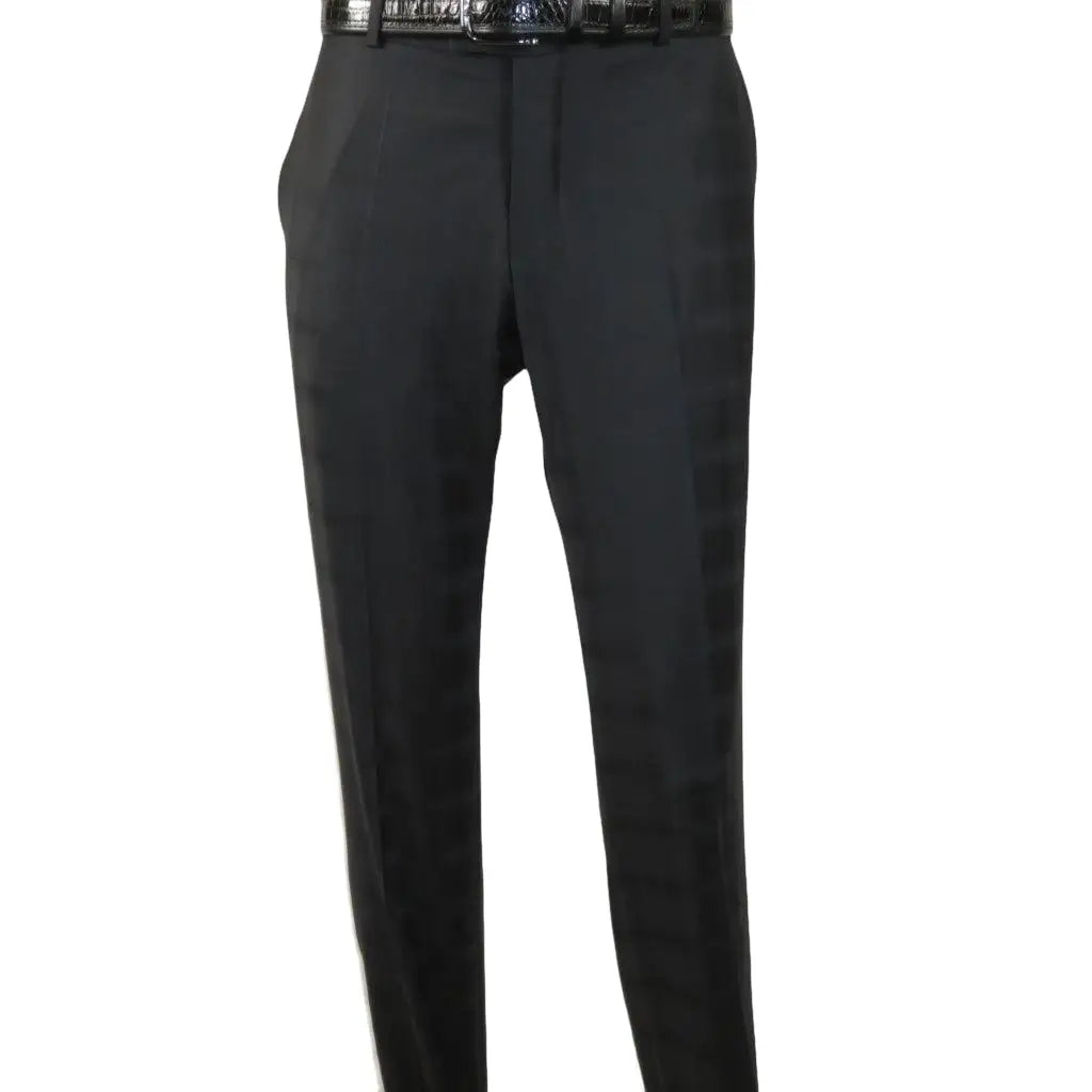 Men Suit BERLUSCONI Turkey 100% Italian Wool Super 180's 3pc Vested #Ber41 Black - J.Valintin Men's Wear Legend - 99845