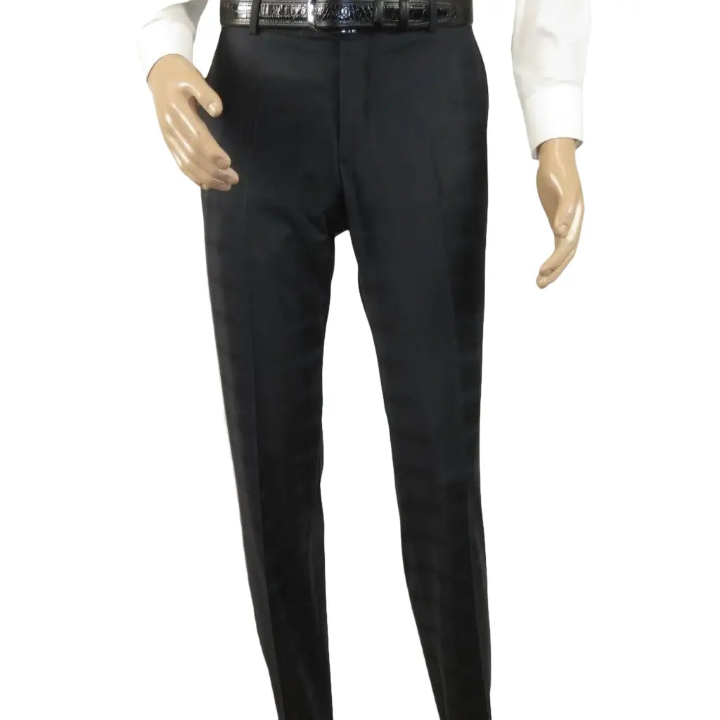 Men Suit BERLUSCONI Turkey 100% Italian Wool Super 180's 3pc Vested #Ber41 Black - J.Valintin Men's Wear Legend - 99845