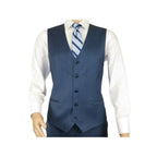 Men Suit BERLUSCONI Turkey 100% Italian Wool Super 180's 3pc Vested #Ber5 Navy - J.Valintin Men's Wear Legend - 98503