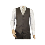 Men Suit BERLUSCONI Turkey 100% Italian Wool Super 180's 3pc Vested #Ber6 Brown - J.Valintin Men's Wear Legend - 98510