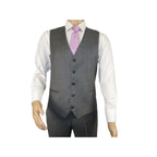 Men Suit BERLUSCONI Turkey 100% Italian Wool Super 180's 3pc Vested #Ber9 gray - J.Valintin Men's Wear Legend - 98531