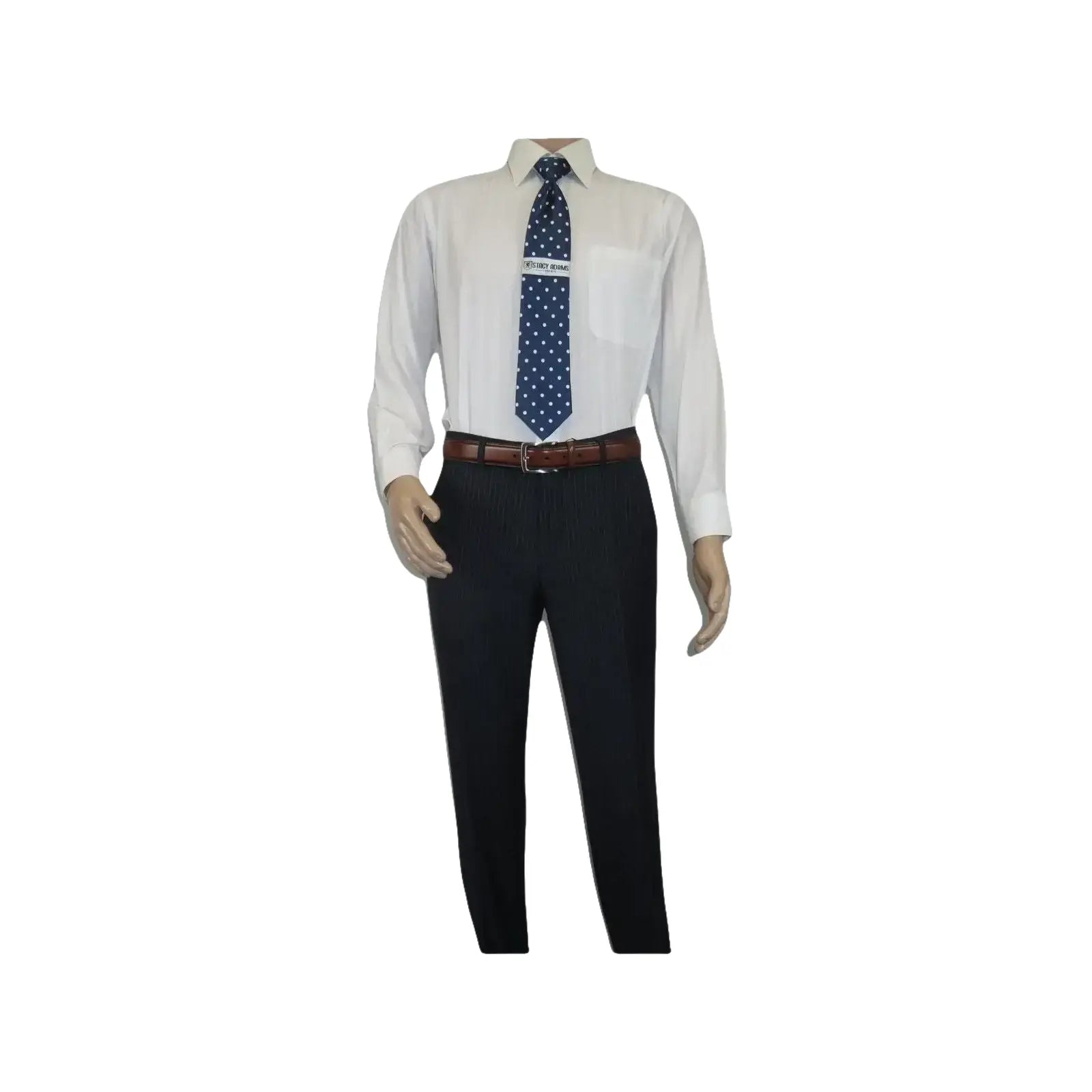 Men Suit BERLUSCONI Turkey 100% Italian Wool Super 180's #Ber29 Navy Blue Stripe - J.Valintin Men's Wear Legend - 100963