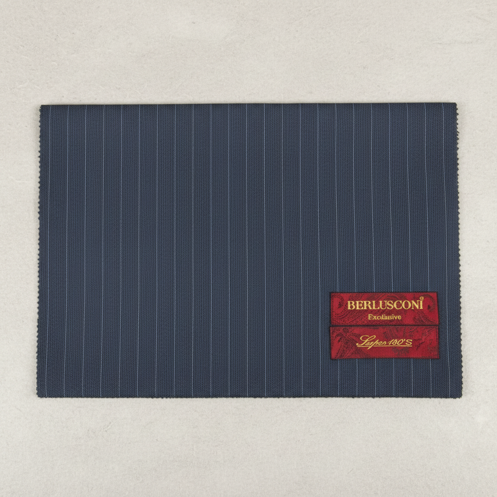 Men Suit BERLUSCONI Turkey 100% Italian Wool Super 180's Vested #Ber1 Navy Blue