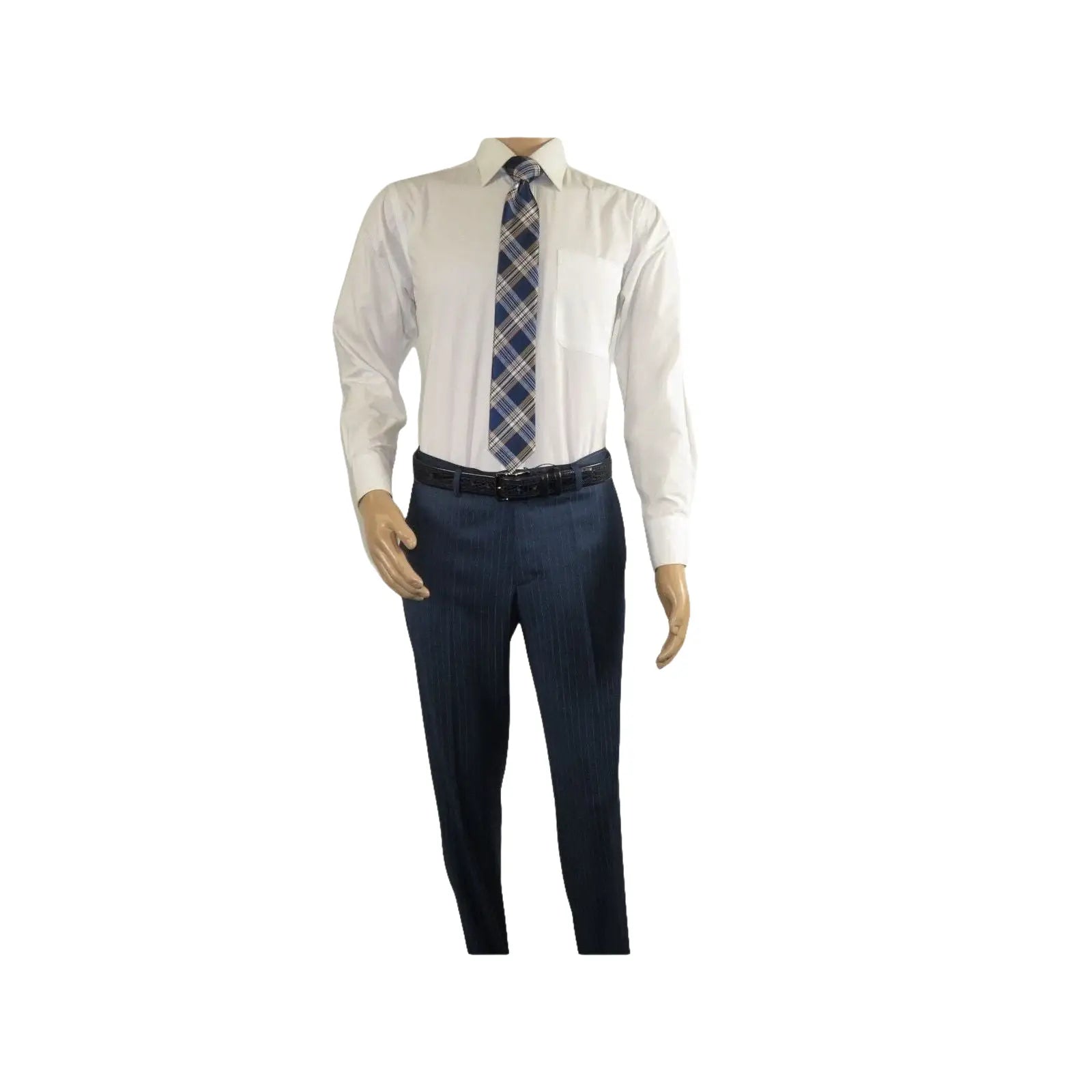 Men Suit BERLUSCONI Turkey 100% Italian Wool Super 180's Vested #Ber1 Navy Blue - J.Valintin Men's Wear Legend - 98475