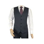 Men Suit BERLUSCONI Turkey 100% Italian Wool Super 180's Vested #Ber15 Charcoal - J.Valintin Men's Wear Legend - 98573