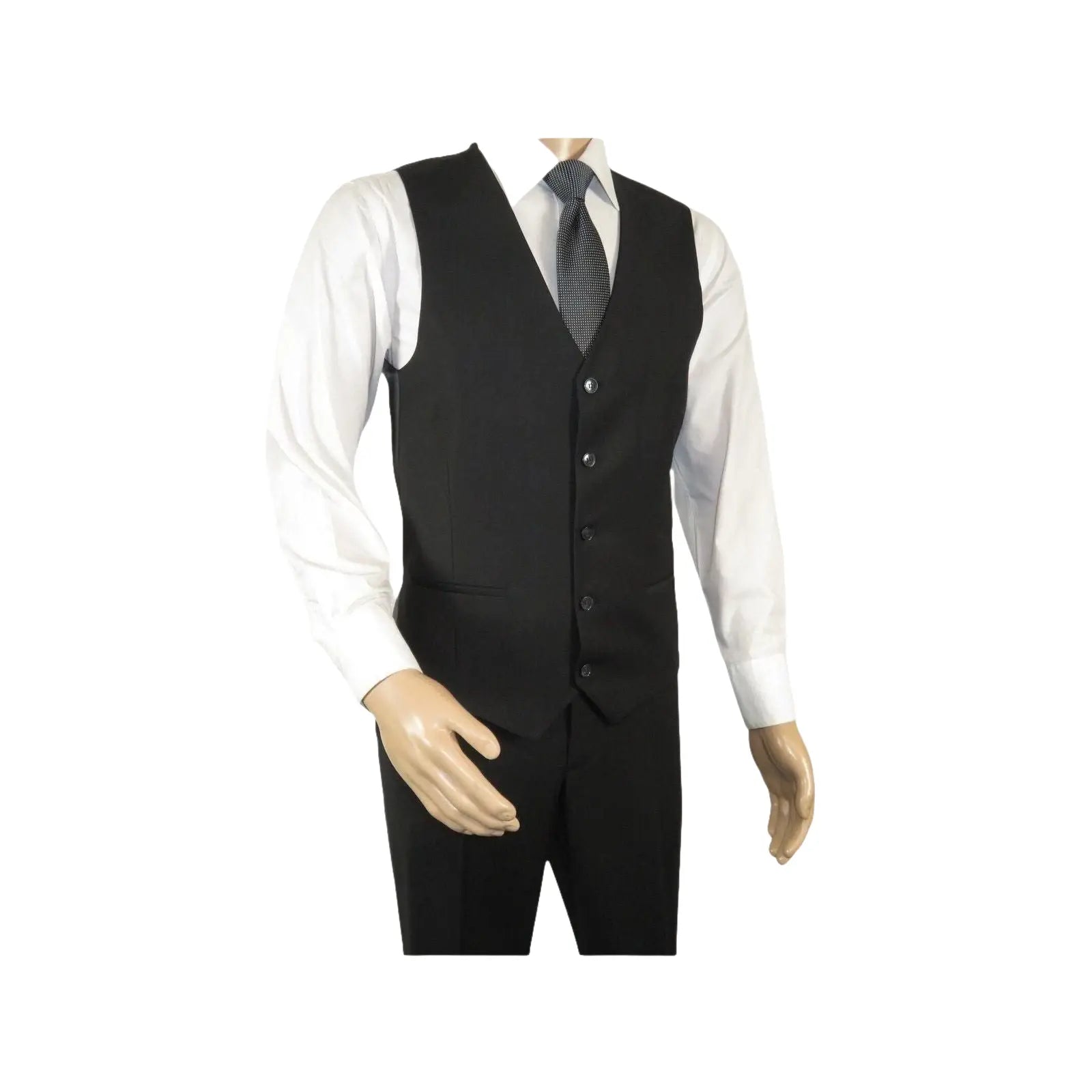 Men Suit BERLUSCONI Turkey 100% Italian Wool Super 180's Vested #Ber19 Black - J.Valintin Men's Wear Legend - 98601