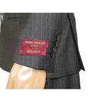 Men Suit BERLUSCONI Turkey 100% Italian Wool Super 180's Vested #Ber2 Charcoal - J.Valintin Men's Wear Legend - 98482