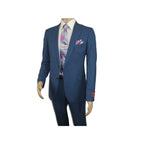 Men Suit BERLUSCONI Turkey 100% Soft Italian Wool Super 180's 2pc #Ber31 Blue - J.Valintin Men's Wear Legend - 100977
