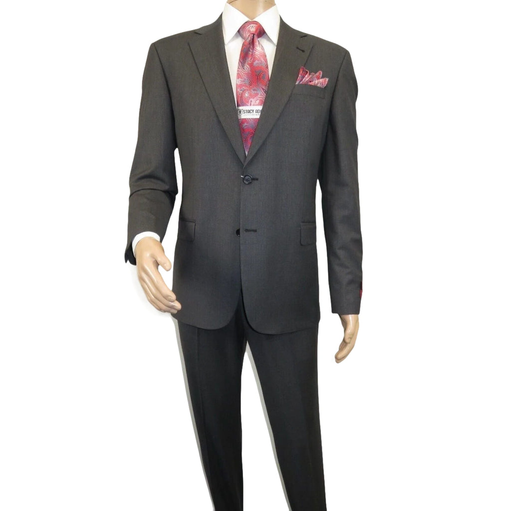 Men Suit BERLUSCONI Turkey 100% Soft Italian Wool Super 180's #Ber26 Gray Plaid - J.Valintin Men's Wear Legend - 100942