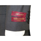 Men Suit BERLUSCONI Turkey 100% Soft Italian Wool Super 180's #Ber26 Gray Plaid - J.Valintin Men's Wear Legend - 100942