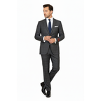 Men Suit BERLUSCONI Turkey 100% Soft Italian Wool Super 180's #Ber26 Gray Plaid
