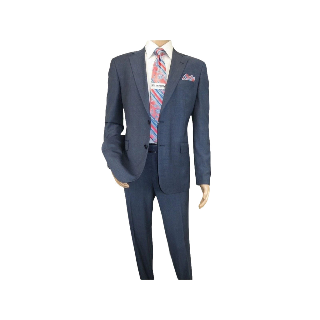 Men Suit BERLUSCONI Turkey 100% Soft Italian Wool Super 180's #Ber27 Navy Blue - J.Valintin Men's Wear Legend - 100949