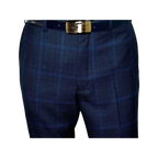 Men TALLIA Suit Wool Blend English Glen Plaid Classic 2Button VDVA2SVX0026 Blue - J.Valintin Men's Wear Legend - 16170