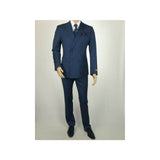 Men TALLIA Suit Wool Blend Sharkskin Texture Double Breasted Vsse2sqx0092 blue - J.Valintin Men's Wear Legend - 16126