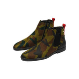 Men TAYNO Chelsea Chukka Micro Suede Soft Comfortable Boot Victorian Green Camo - J.Valintin Men's Wear Legend - 99477