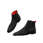 Men TAYNO Chelsea Chukka Micro Suede Soft Comfortable Zip up Boot Coupe Black - J.Valintin Men's Wear Legend - 99561