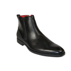 Men TAYNO Chelsea Chukka Soft Comfortable Leather Zip up Boot Coupe Black - J.Valintin Men's Wear Legend - 99567