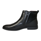 Men TAYNO Chelsea Chukka Soft Comfortable Leather Zip up Boot Coupe Black - J.Valintin Men's Wear Legend - 99567