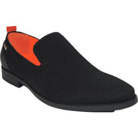 Men Tayno Dressy Casual Knit Fabric Comfortable Slip on Loafer #ALPHA F Black - J.Valintin Men's Wear Legend - 100860