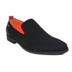 Men Tayno Dressy Casual Knit Fabric Comfortable Slip on Loafer #ALPHA F Black - J.Valintin Men's Wear Legend - 100860