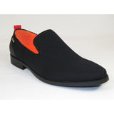 Men Tayno Dressy Casual Knit Fabric Comfortable Slip on Loafer #ALPHA F Black - J.Valintin Men's Wear Legend - 100860