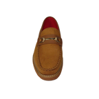 Men Tayno Dressy Casual Penny Loafer Soft Micro Suede Comfortable Drive Camel - J.Valintin Men's Wear Legend - 99604