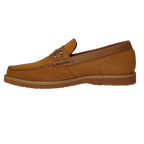 Men Tayno Dressy Casual Penny Loafer Soft Micro Suede Comfortable Drive Camel - J.Valintin Men's Wear Legend - 99604