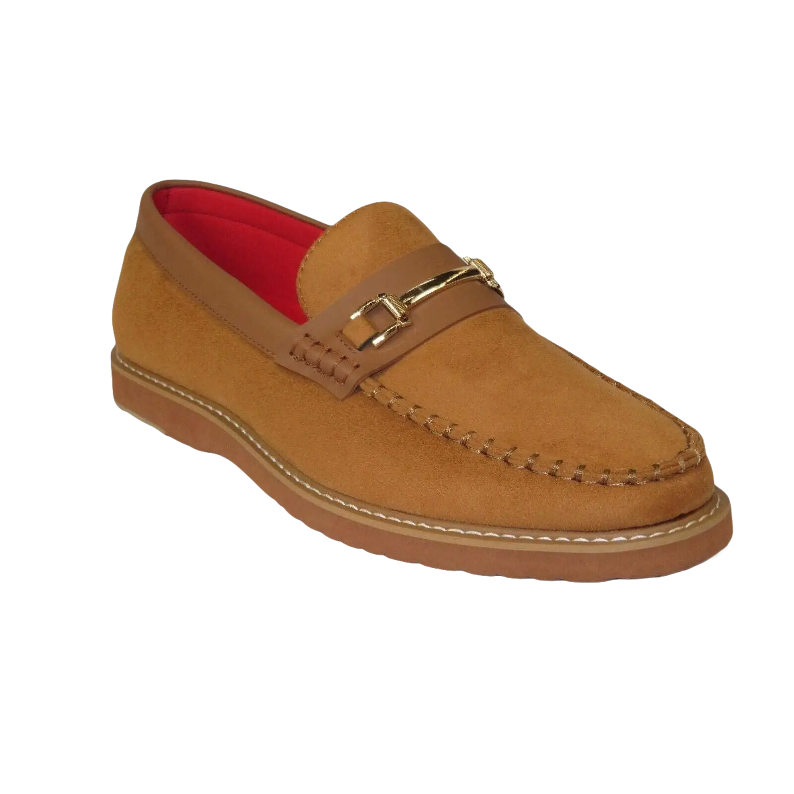 Men Tayno Dressy Casual Penny Loafer Soft Micro Suede Comfortable Drive Camel - J.Valintin Men's Wear Legend - 99604