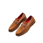Men Tayno Dressy Casual Penny Loafer Soft Micro Suede Comfortable Drive Camel - J.Valintin Men's Wear Legend - 99604