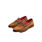 Men Tayno Dressy Casual Penny Loafer Soft Micro Suede Comfortable Drive Camel - J.Valintin Men's Wear Legend - 99604