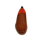 Men Tayno Dressy Casual Soft Leather Comfortable Slip on Loafer #ALPHA L Cognac - J.Valintin Men's Wear Legend - 100854
