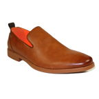 Men Tayno Dressy Casual Soft Leather Comfortable Slip on Loafer #ALPHA L Cognac - J.Valintin Men's Wear Legend - 100854