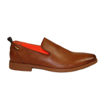 Men Tayno Dressy Casual Soft Leather Comfortable Slip on Loafer #ALPHA L Cognac - J.Valintin Men's Wear Legend - 100854