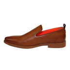 Men Tayno Dressy Casual Soft Leather Comfortable Slip on Loafer #ALPHA L Cognac - J.Valintin Men's Wear Legend - 100854