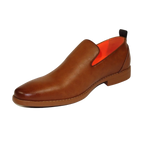 Men Tayno Dressy Casual Soft Leather Comfortable Slip on Loafer #ALPHA L Cognac - J.Valintin Men's Wear Legend - 100854