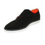 Men Tayno Dressy Casual Soft Suede Comfortable Double Buckle #Freshman Black - J.Valintin Men's Wear Legend - 100885