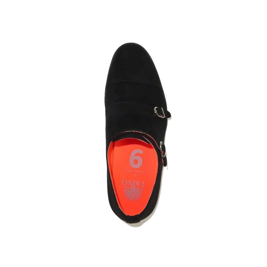 Men Tayno Dressy Casual Soft Suede Comfortable Double Buckle #Freshman Black - J.Valintin Men's Wear Legend - 100885