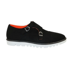 Men Tayno Dressy Casual Soft Suede Comfortable Double Buckle #Freshman Black - J.Valintin Men's Wear Legend - 100885