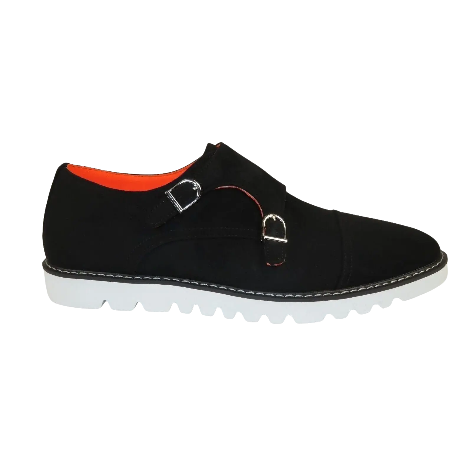 Men Tayno Dressy Casual Soft Suede Comfortable Double Buckle #Freshman Black - J.Valintin Men's Wear Legend - 100885