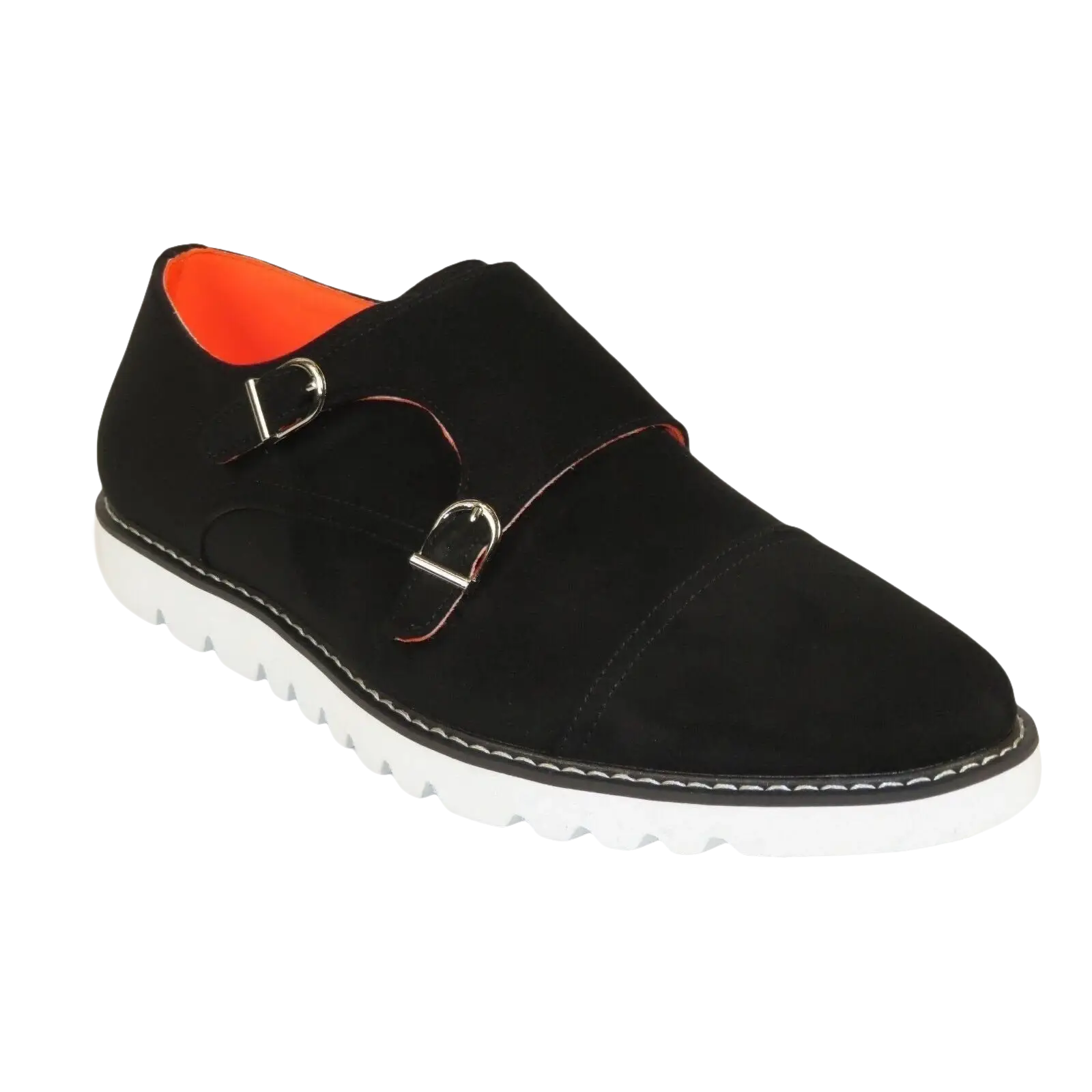 Men Tayno Dressy Casual Soft Suede Comfortable Double Buckle #Freshman Black - J.Valintin Men's Wear Legend - 100885