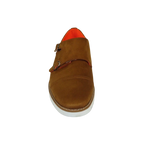 Men Tayno Dressy Casual Soft Suede Comfortable Double Buckle #Freshman Camel - J.Valintin Men's Wear Legend - 100903